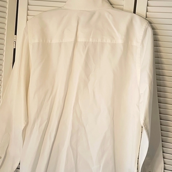 LAUREN RALPH LAUREN WOMEN’S WHITE LONG SLEEVE STITCHED FRONT SHIRT SZM - Picture 6 of 10